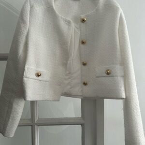 White TWill / Tweed Tahari blazer